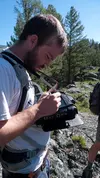 Student using GeoPad