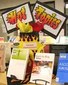 Display in library about hot / controversial topics.